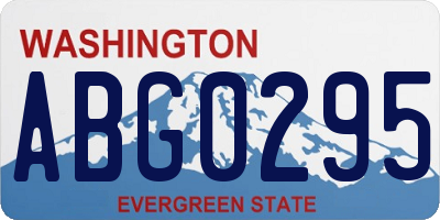 WA license plate ABG0295