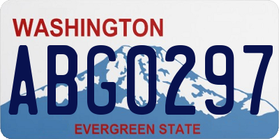 WA license plate ABG0297