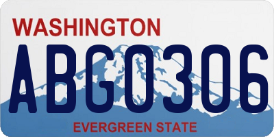 WA license plate ABG0306