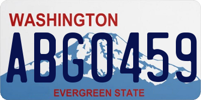 WA license plate ABG0459