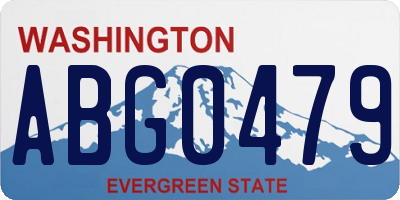 WA license plate ABG0479