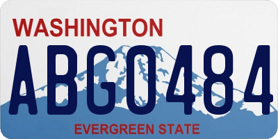 WA license plate ABG0484