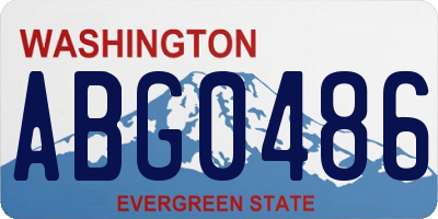 WA license plate ABG0486