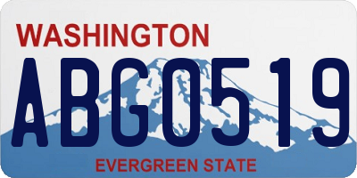 WA license plate ABG0519