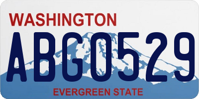 WA license plate ABG0529