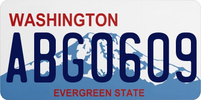 WA license plate ABG0609