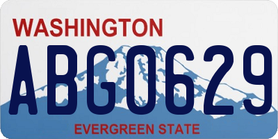 WA license plate ABG0629