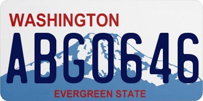 WA license plate ABG0646
