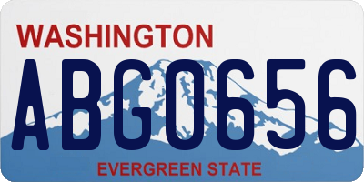 WA license plate ABG0656