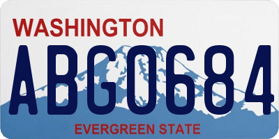 WA license plate ABG0684