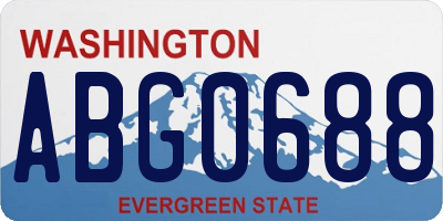 WA license plate ABG0688