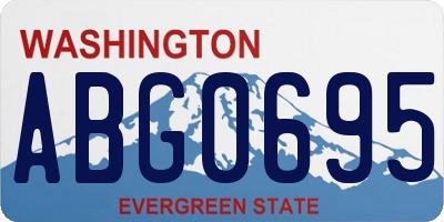 WA license plate ABG0695