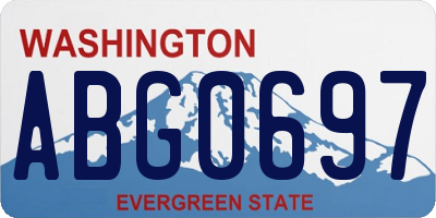 WA license plate ABG0697