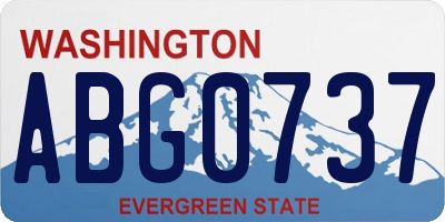 WA license plate ABG0737