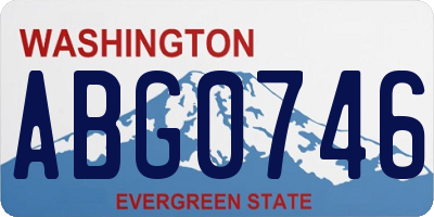 WA license plate ABG0746