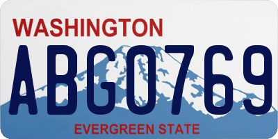 WA license plate ABG0769
