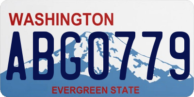 WA license plate ABG0779