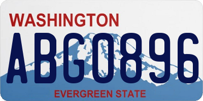 WA license plate ABG0896