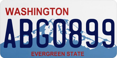 WA license plate ABG0899