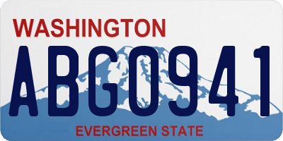 WA license plate ABG0941