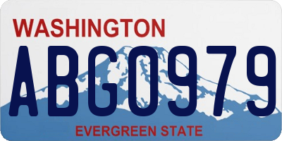 WA license plate ABG0979