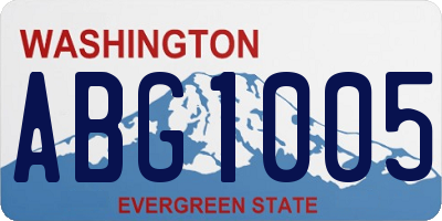 WA license plate ABG1005