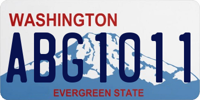 WA license plate ABG1011