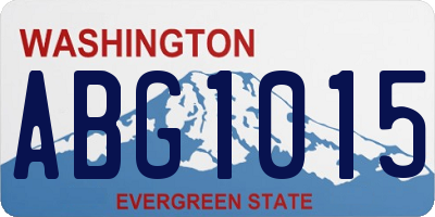 WA license plate ABG1015