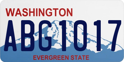 WA license plate ABG1017