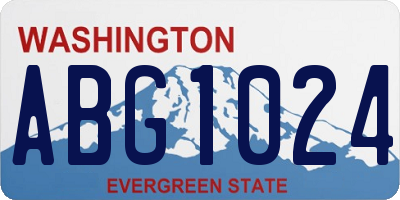 WA license plate ABG1024