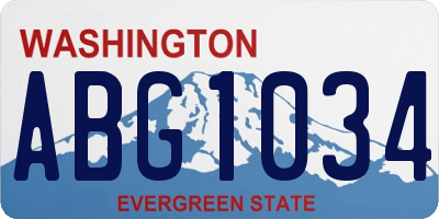 WA license plate ABG1034