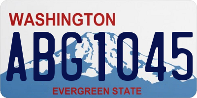 WA license plate ABG1045