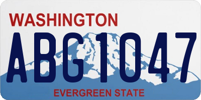 WA license plate ABG1047
