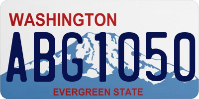 WA license plate ABG1050