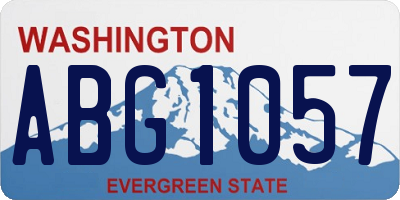 WA license plate ABG1057