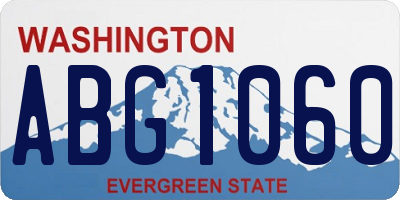 WA license plate ABG1060