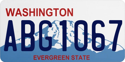 WA license plate ABG1067