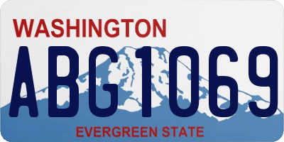 WA license plate ABG1069