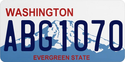 WA license plate ABG1070
