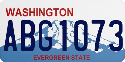 WA license plate ABG1073