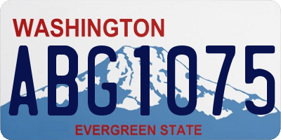 WA license plate ABG1075