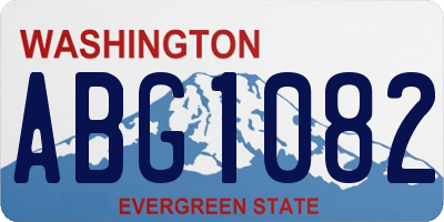 WA license plate ABG1082