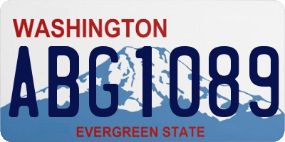 WA license plate ABG1089