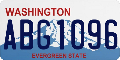 WA license plate ABG1096
