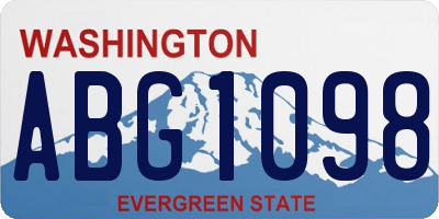 WA license plate ABG1098