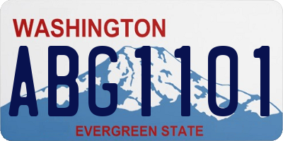 WA license plate ABG1101