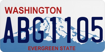 WA license plate ABG1105