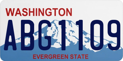 WA license plate ABG1109