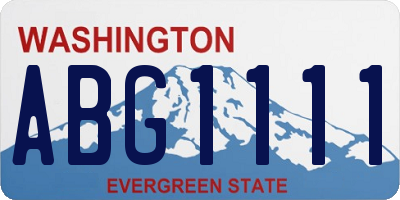 WA license plate ABG1111