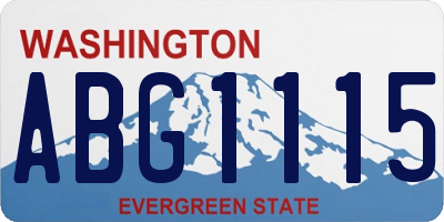 WA license plate ABG1115